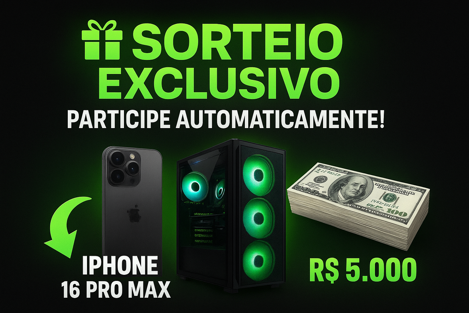 Sorteio automático para quem adquirir
